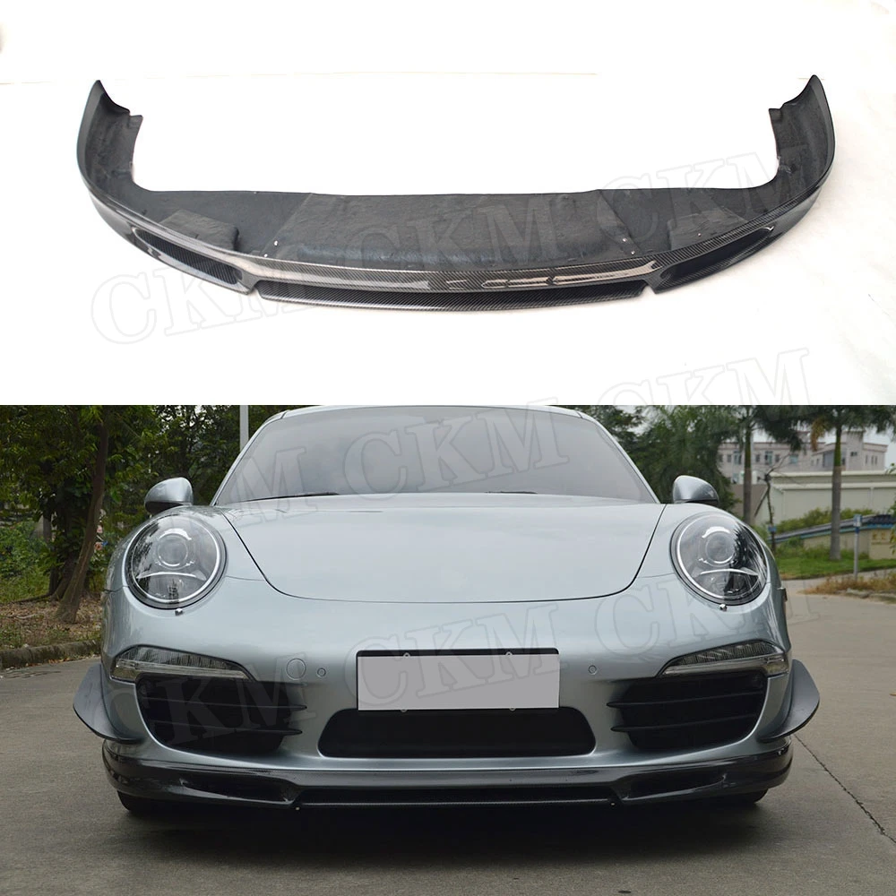 

Carbon Fiber Front Lip Spoiler fit for Porsche 911 991 GT3 2012 2013 2014 2015 V Style Bumper Guard Car Accessories