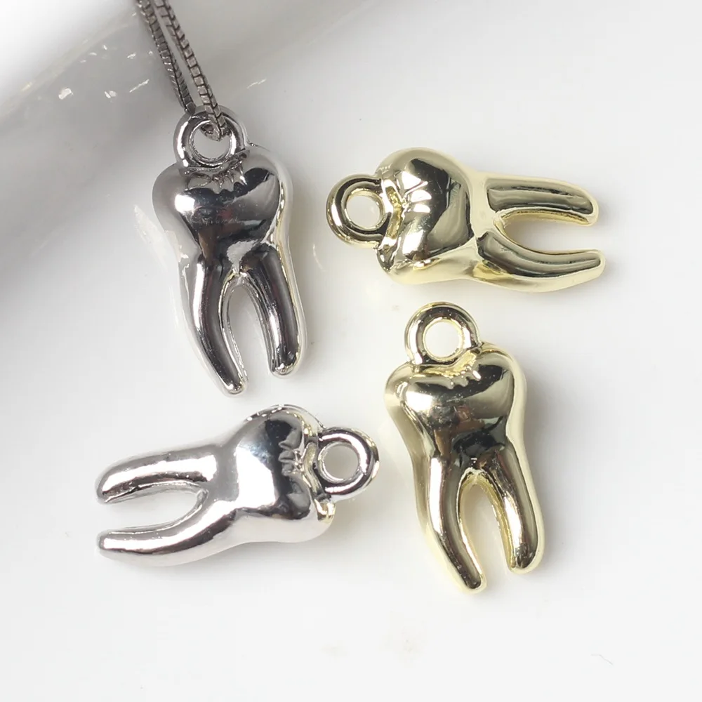 

10Pcs/pack Simple Alloy Tooth Pendant DIY Bracelets Necklaces Jewelry Accessories
