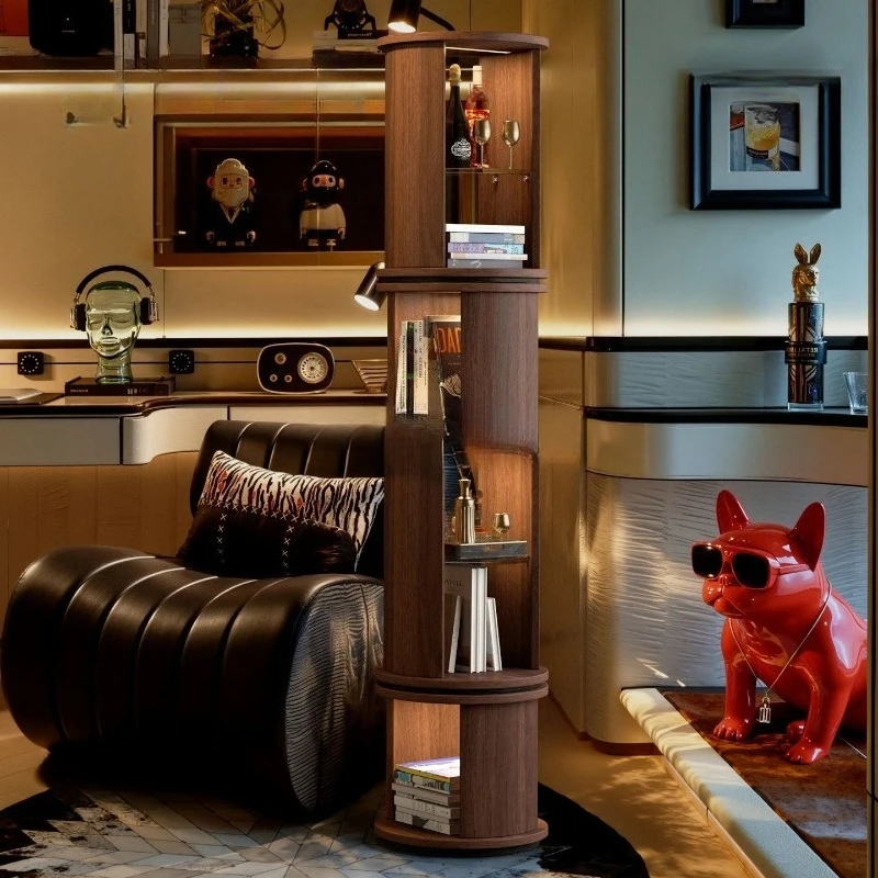 Medieval solid wood bookshelf, floor-to-ceiling vertical bookshelf