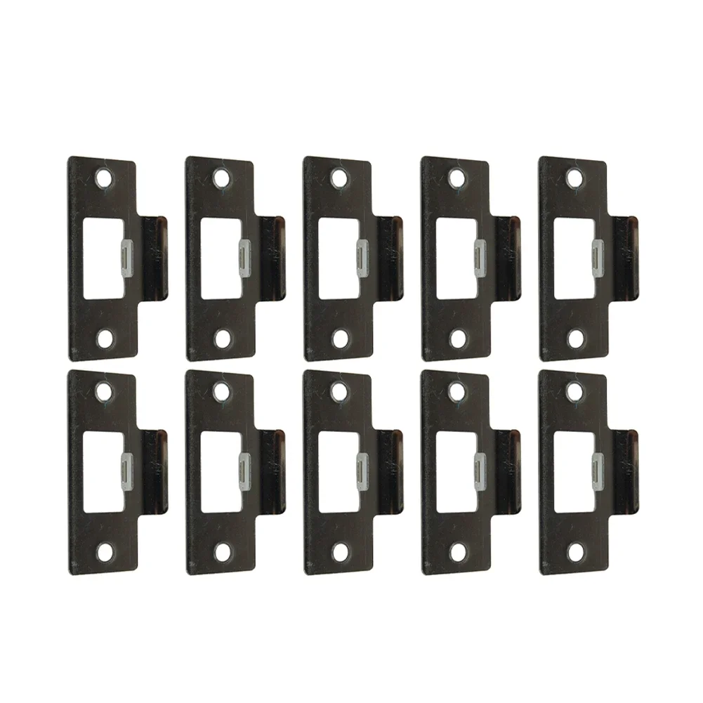 5/10pc ステンレス鋼標準管状ラッチ交換ストライカープレートニッケルメッキ回転ドアストライクフレームシステム用