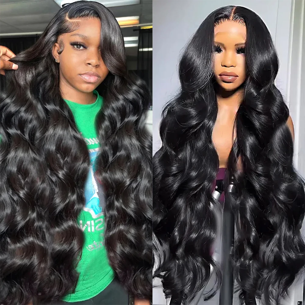 Body Wave Closure Wig 13x6 13x4 Transparent Lace Front Human Hair Wigs For Women 180 Density 36 Inch Brazilian Remy Glueless Wig