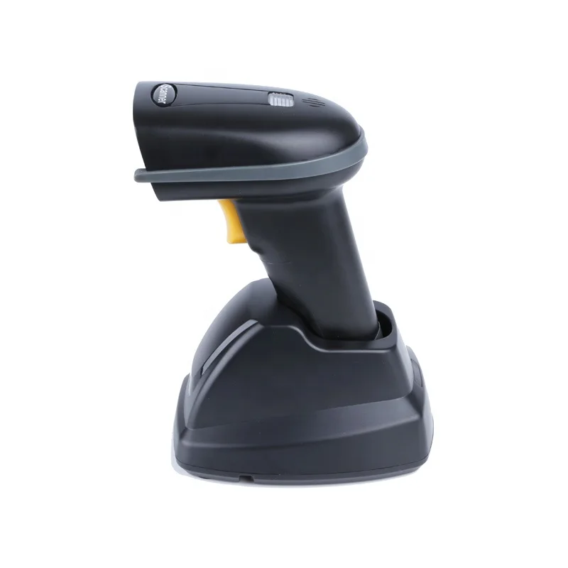 Hotsell Made in China Blue Tooth Bar Code QR Code Imager Auto Sense Wireless 1D 2D Barcode Scanner With Charging Base