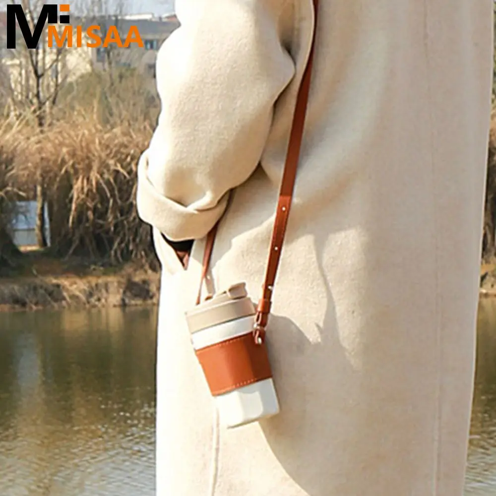 Can Cooler Imitation Leather Adjustable Shoulder Strap High Quality Fashion Kitchen Accessories Water Bottle Bag Labor Saving