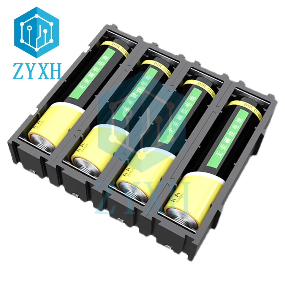 10 PCS AA/AAA Battery Holder Splicable Battery Storage Case Box Container Parallel/Series Connection Power Bank Wall DIY