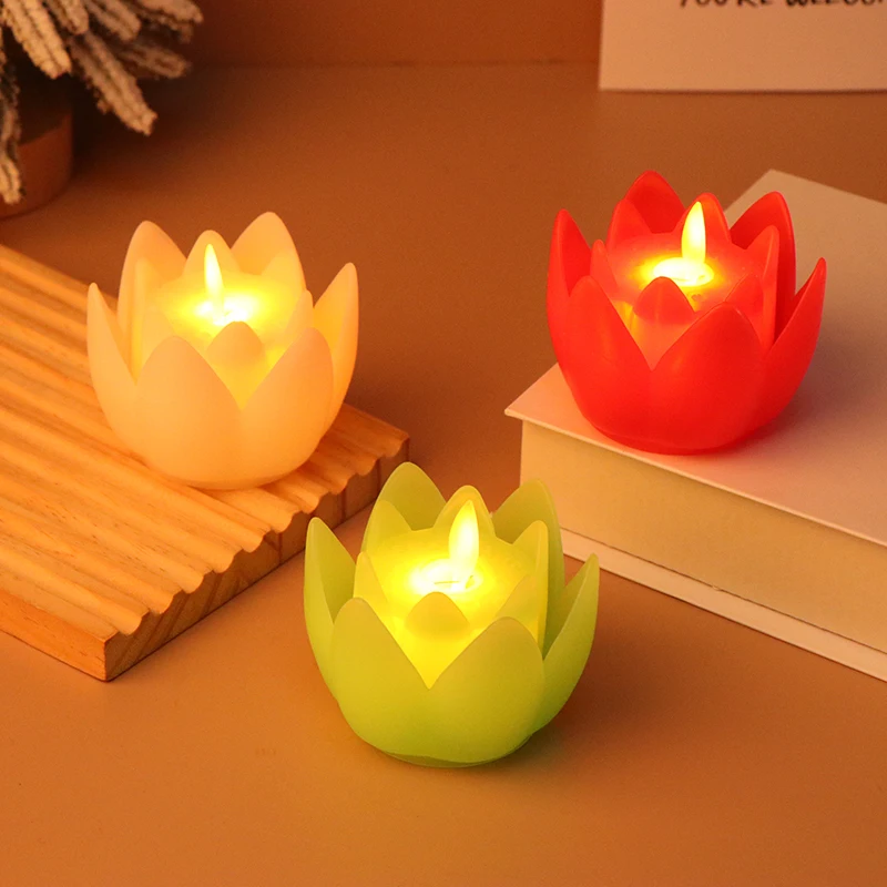 LED Electronic Candle Battery Operated Lamp Candles Decorative Warm White Flickering Flame Candles Indoor Outdoor Lighting