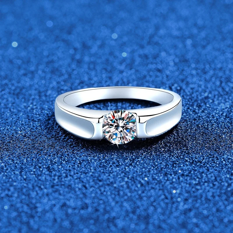 JR100 Lefei Fashion Luxury Trendy Classic Moissanite Single Round Ring Charm Women s925 Silver Party Elegant Jewelry Charm Giftm 4