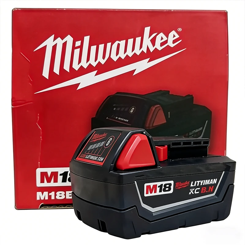 

2026 ⚡️ Milwaukee M18 6.0Ah 5.0Ah Battery, 18V RED Lithium-Ion Replacement Battery for 48-11-1860 2604-22 M18 Power Tools