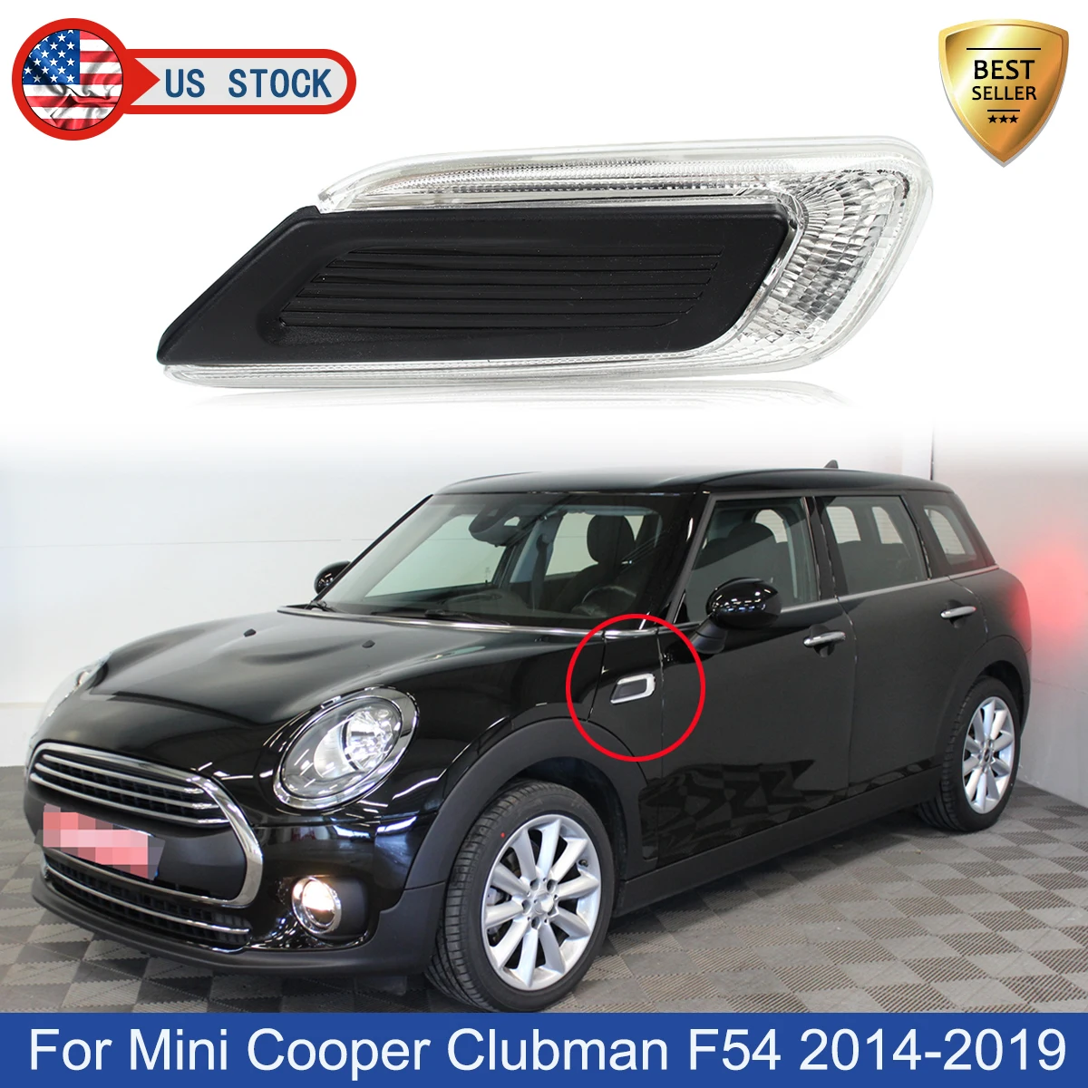 For Mini Cooper Clubman F54 Fender Lamp 2014 2015 2016 2017-2019 Left Right Side Marker Turn Signal Light Automotive Decor Light