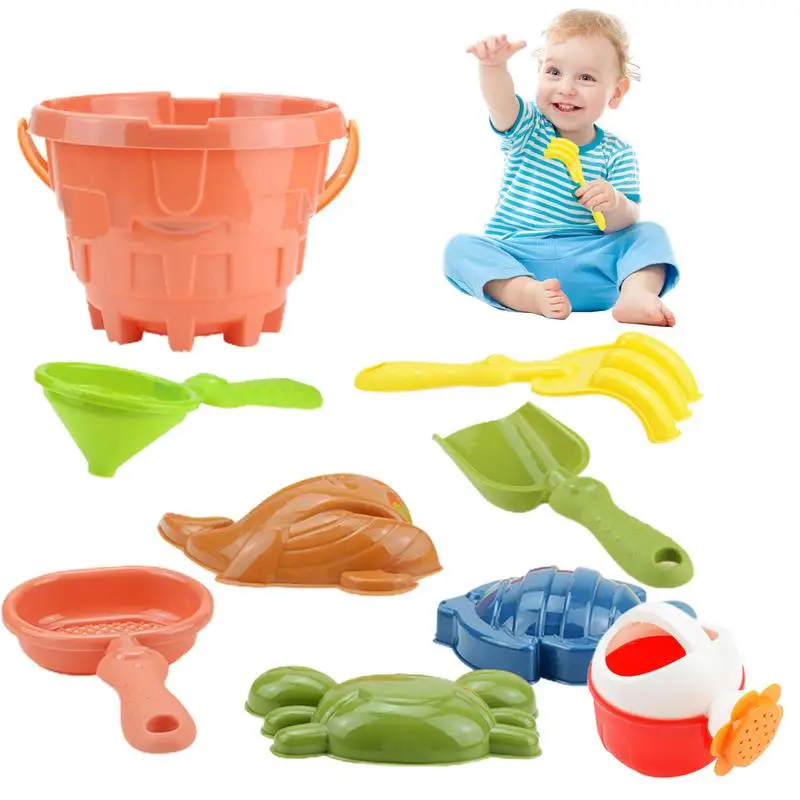 Sand Toys For Beach Beach Tool Kit Sand Toys Animal Sand Molds 9 Pcs Toddler Toys Sandbox Toys Travel Toys With Sand Bucket