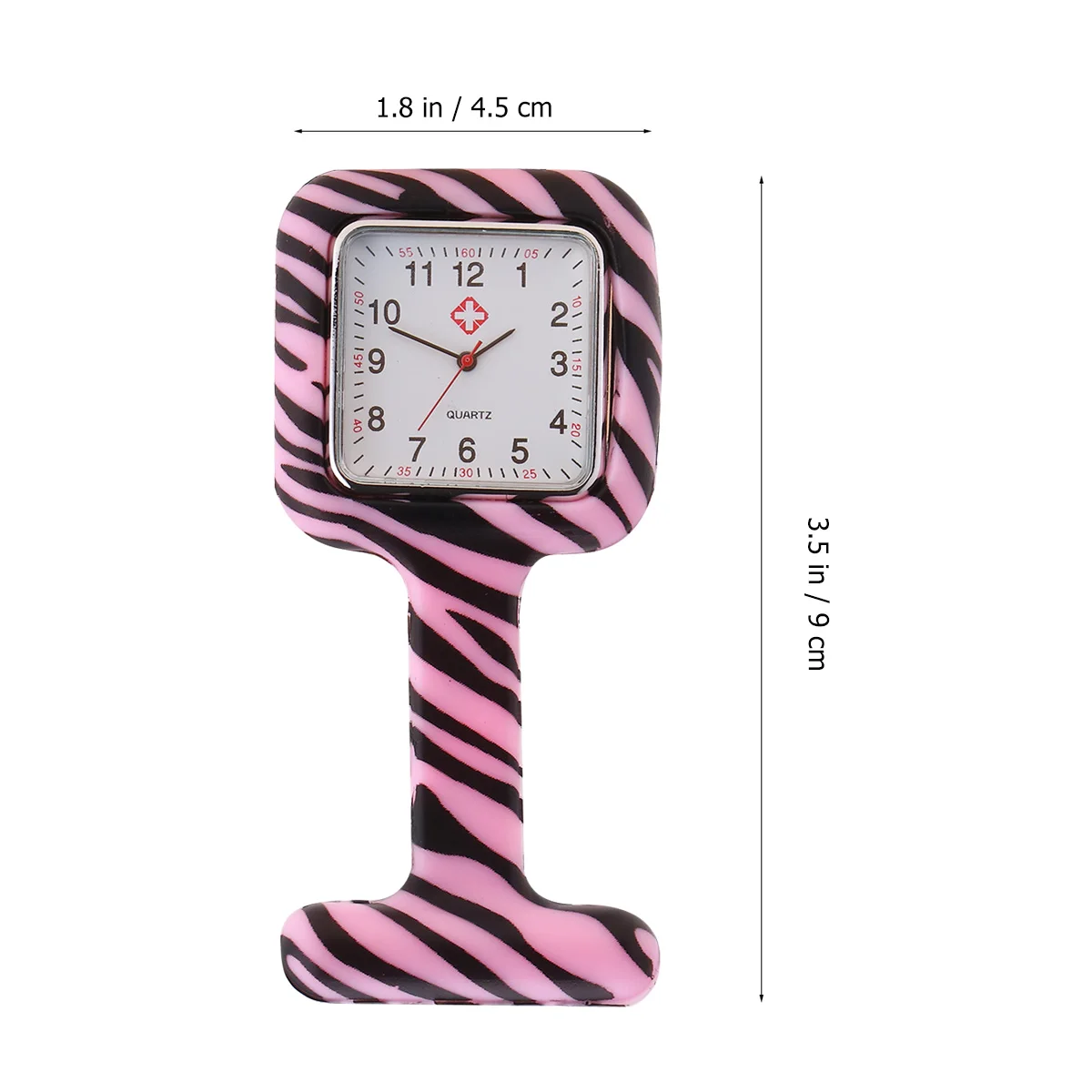 

1pc Square Printing Silicone Watch Portable Hanging Pocket Watch Pocket Watch for Nurse Doctor (Assorted Color)
