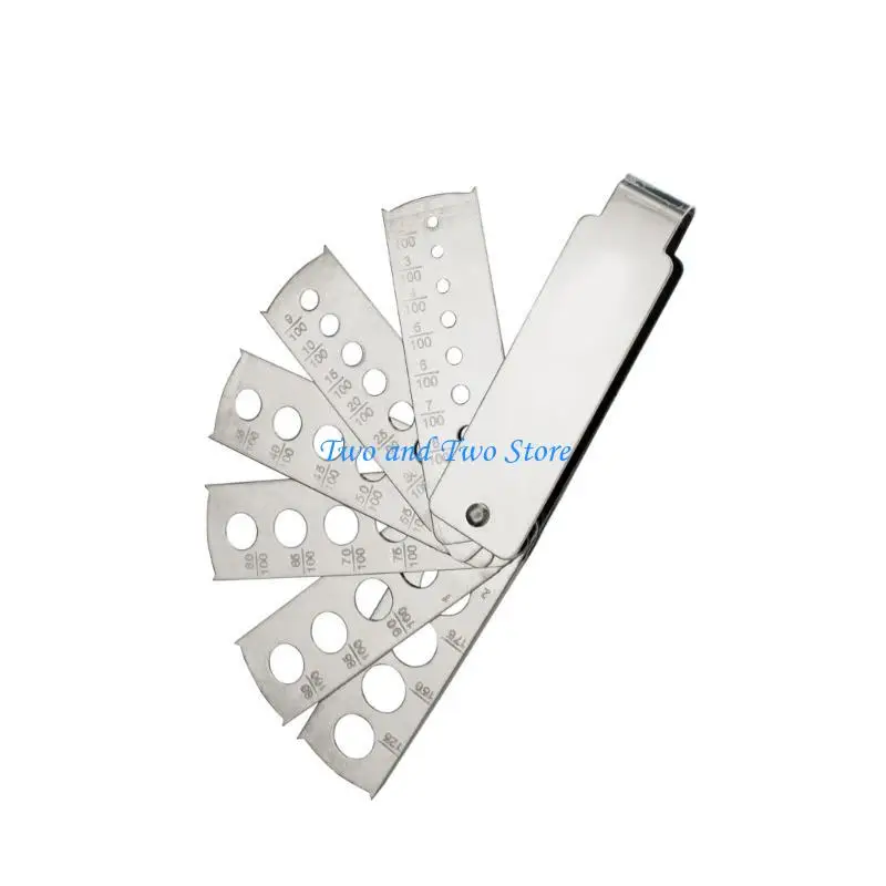 HX6F Portable Sturdy Stainless Steel Fan Gauge for Quick and Accurate Diamonds and Gemstones Measurements Casual Use