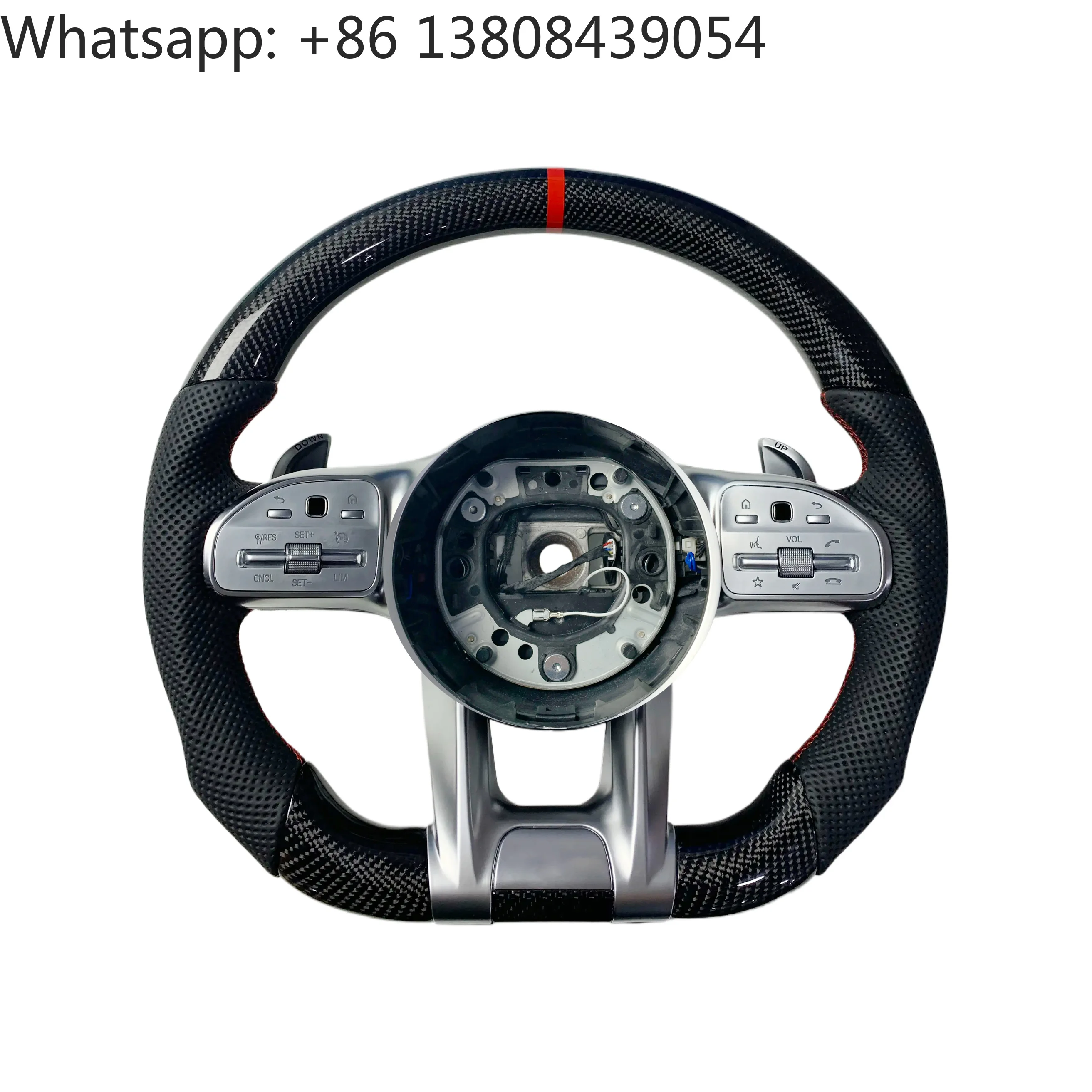 Car Steerin Wheel for Mercedes benz W205 W213 W253 C E GLC AMG Carbon Fiber Upgrade and Modification Leather ACC