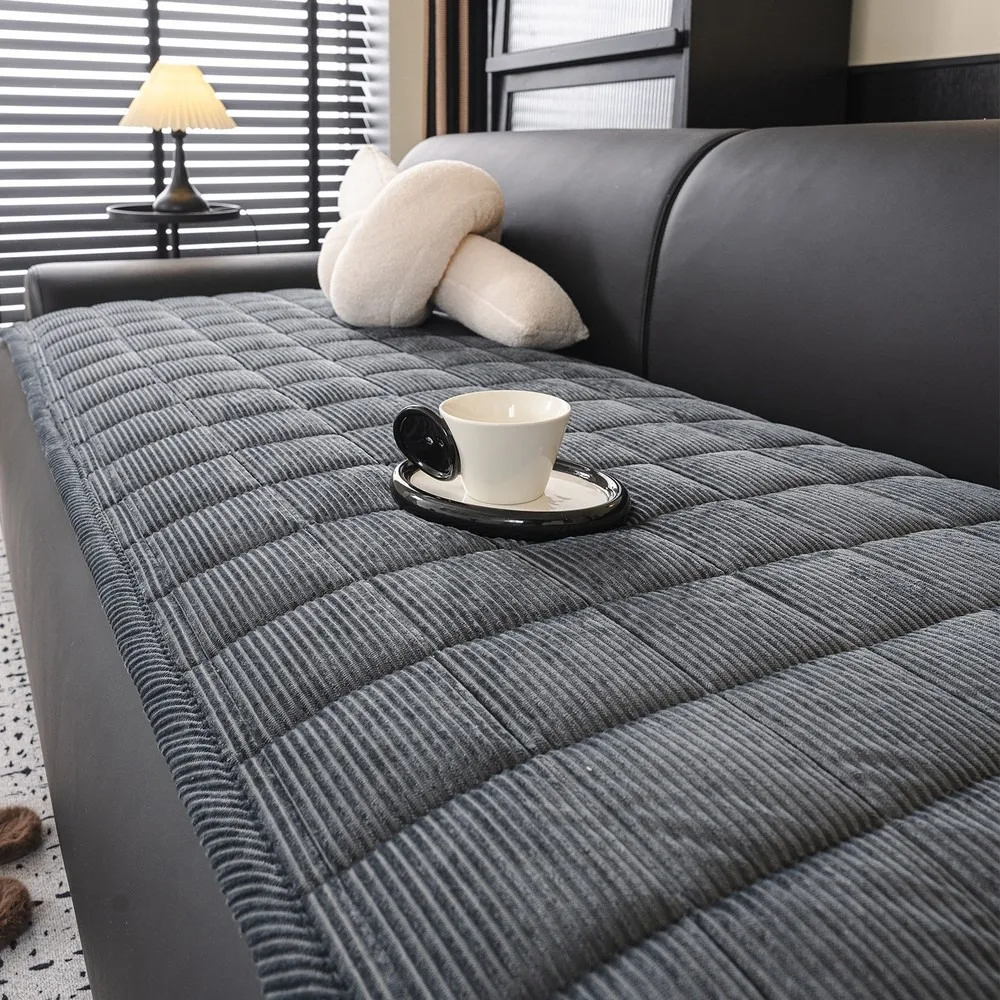 Sofa Mat Simple Modern Anti Slip Soft Plush Seat Cushion Comfortable Breathable Couch New Arrivalscorduroy Dust Cover Cloth