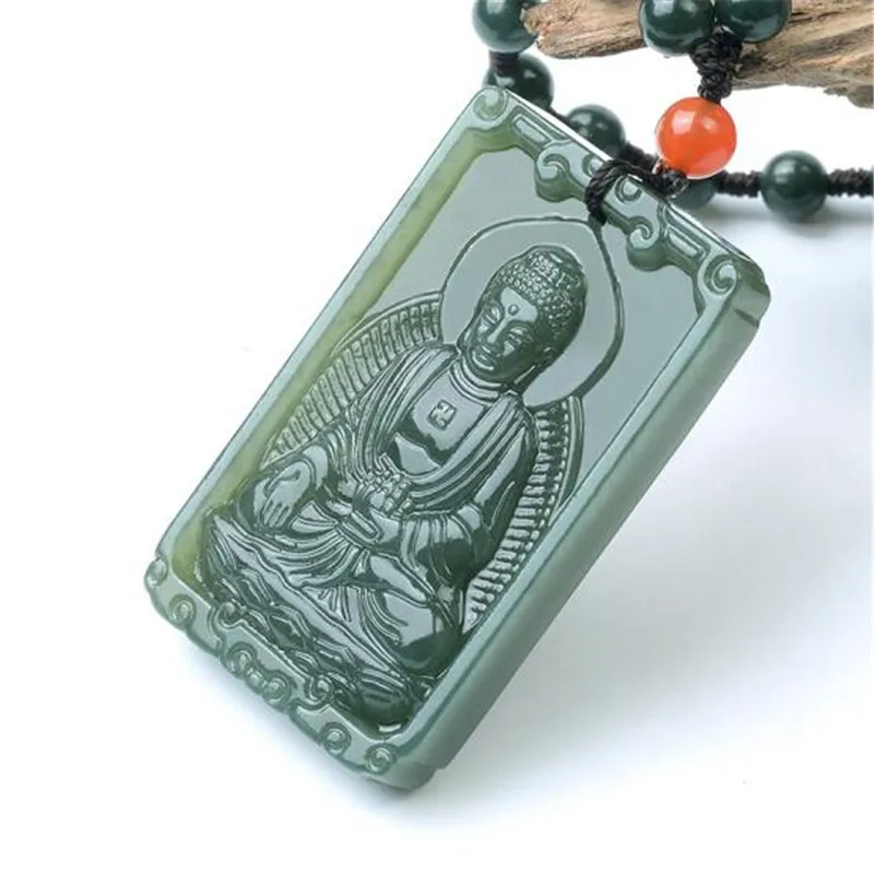 Hetian Green Eight Men And Women, Twelve Zodiac Guardian Deities Jade Pendant
