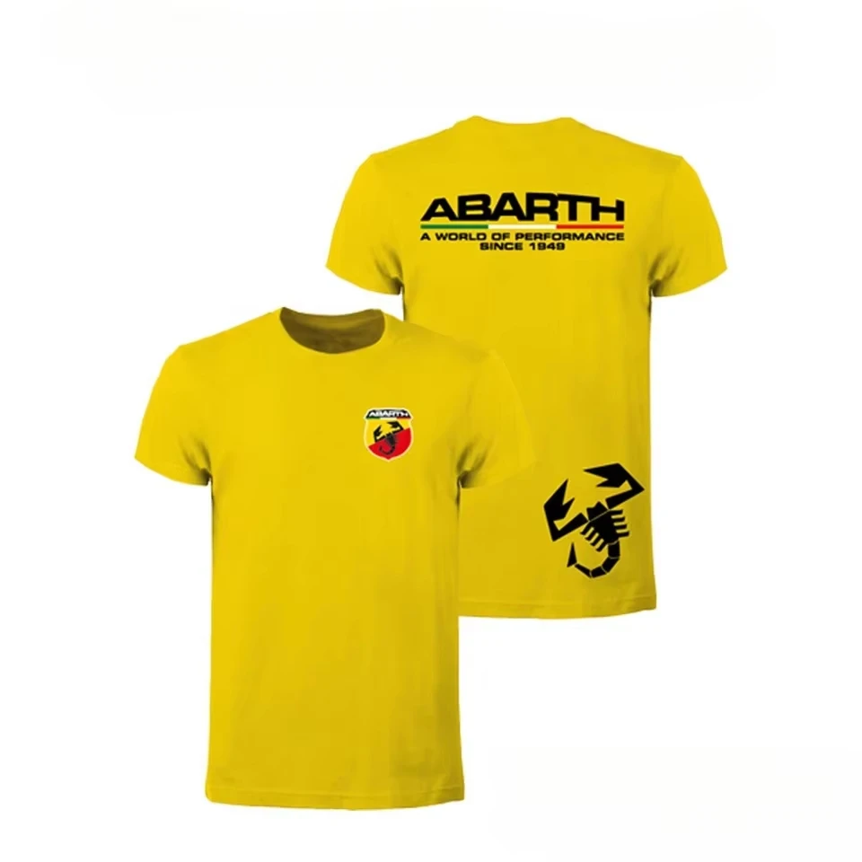 Neues Sommer-T-Shirt der italienischen Automobilmarke mit Skorpion-Logo, Kurzarm, Baumwolle, leichtes Herren-T-Shirt – Detail 4
