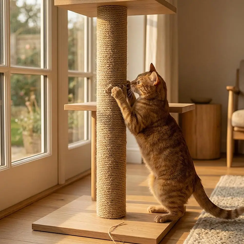 15-50cm Natural Sisal Rope Cat Scratch Guards Rope Tree Scratching Twine DIY Toy Paw Claw Furniture Protector Scratching Post - view 2