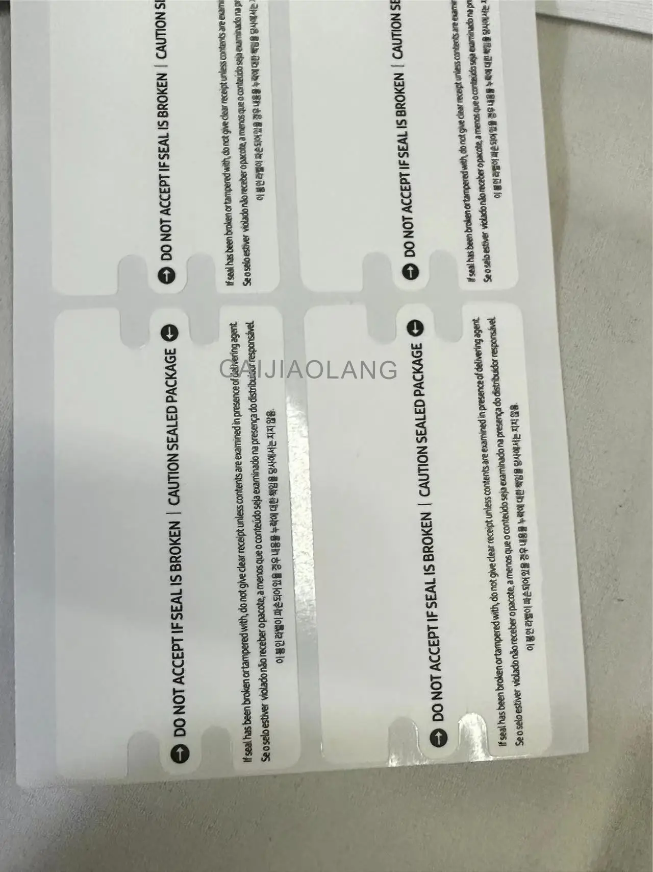 100pcs/lot DO NOT ACCEPT IF SEAL IS BROKEN Label Sticker for watch 6 Tab S9 series Seal Stickers CAUTION SEALED PACKAGE BOX