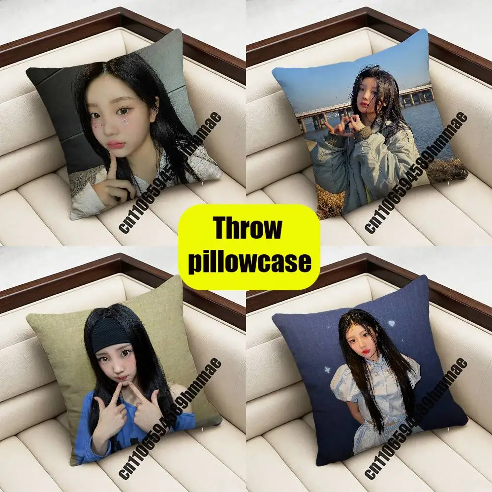 For Korean Singer W-Wonhee Girl Throw Pillow Case Sham 45x45cm 40x40cm Square Car Pillowcase Pad Cushion Cover