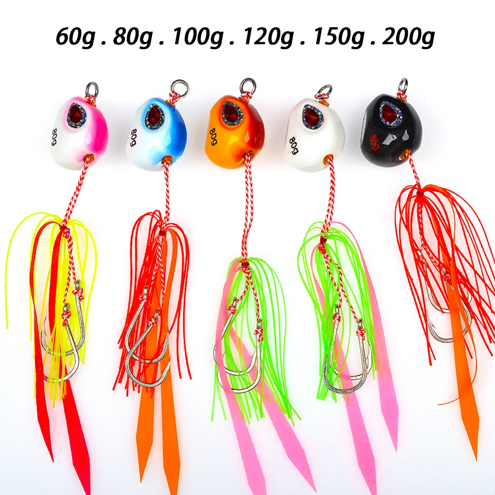 TOLU 2022 60g 80g 100g 120g 150g 200g Tenya Metal Jig Head Slider Snapper Fast Sinking Sea-bream Artificial Jigging Fishing Lure