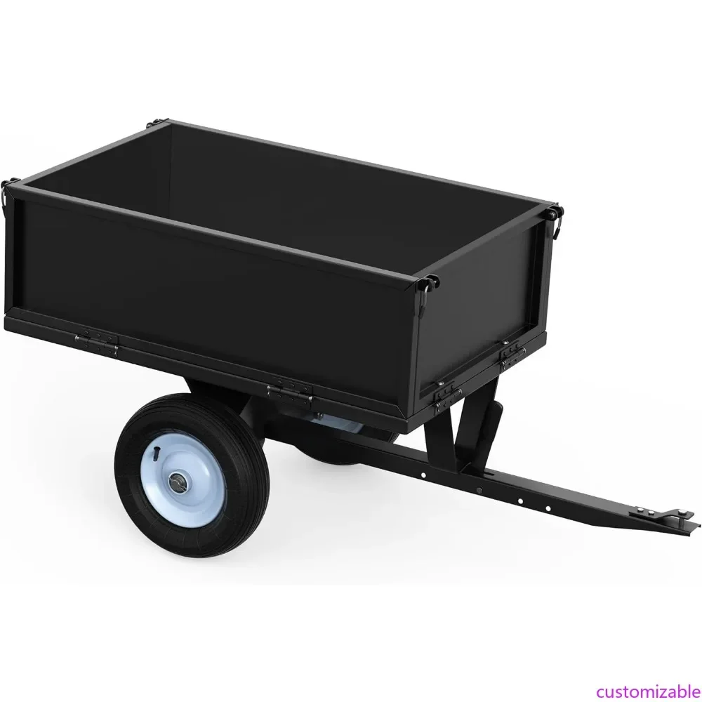 

Прицеп-самосвал YINTATECH для газонокосилок и квадроциклов, грузоподъемность 227 кг, черный, для тракторов, газонокосилок и UTV