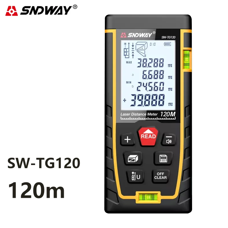 

SNDWAY Laser Rangefinder 120m 100m 70m 50m Laser Distance Meter Electronic Roulette Digital Rang Finder Trena Tape Lazer Measure