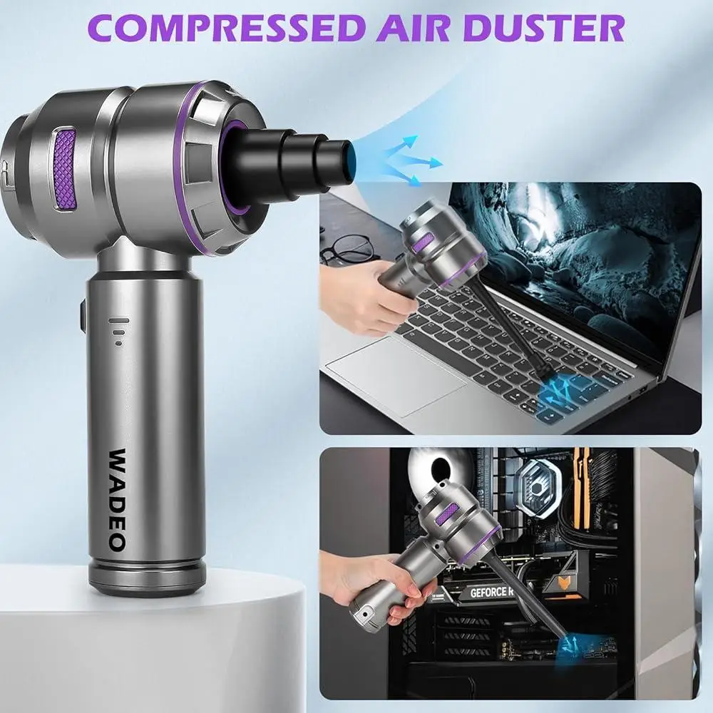 Cordless Handheld Vacuum 4-in-1 21000PA Brushless Motor Car Cleaner with Air Duster 7500mAh Battery Accessories Portable