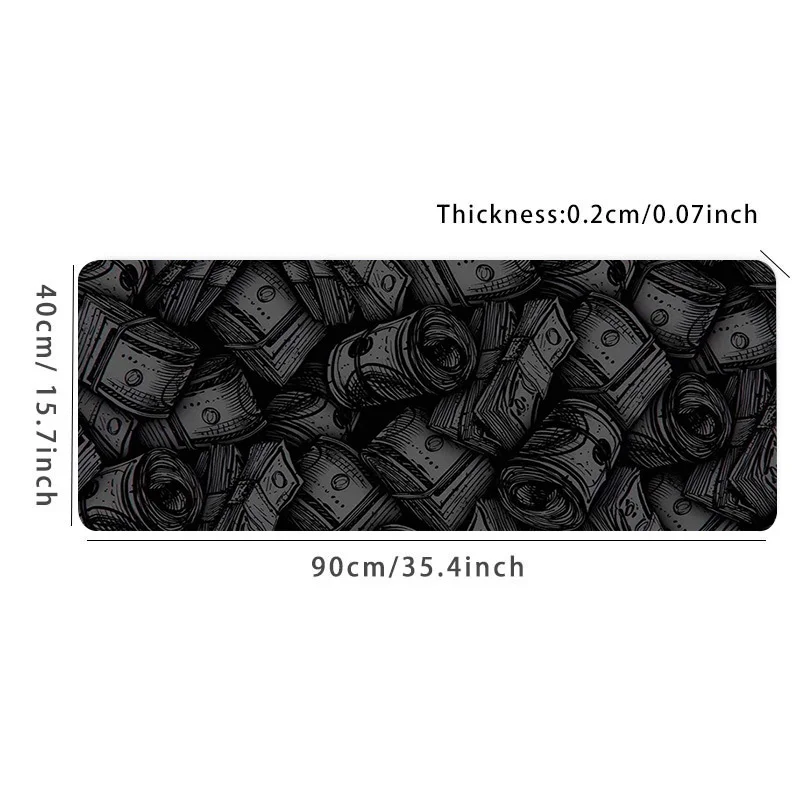 لوحة ماوس ألعاب كبيرة جمالية رائعة بالدولار، حصيرة مكتبية للوحة مفاتيح الكمبيوتر، ملحقات ديكور غرفة المكتب غير قابلة للانزلاق