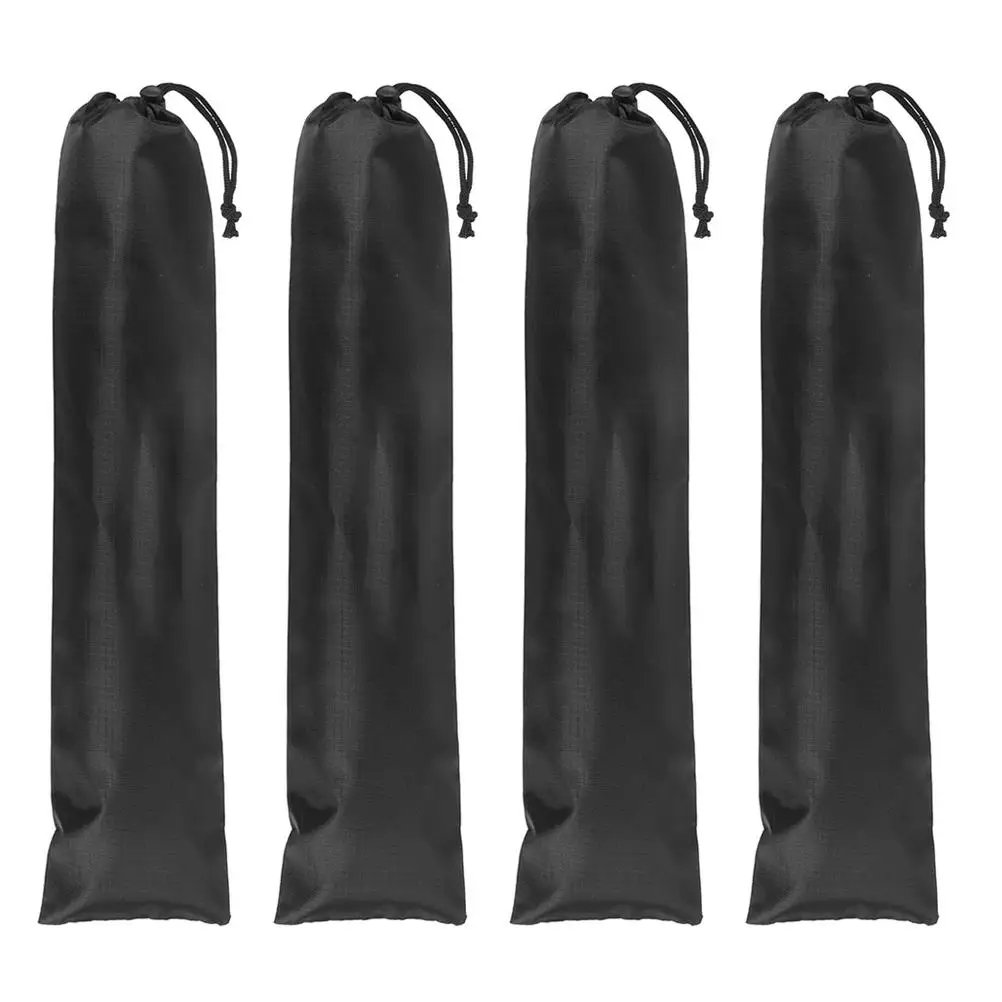 

4 Pcs Outdoor Storage Bag Pole Bag Wear-resistant Storage Camping Fishing Rod Pouch Portable Outdoor Gear Black