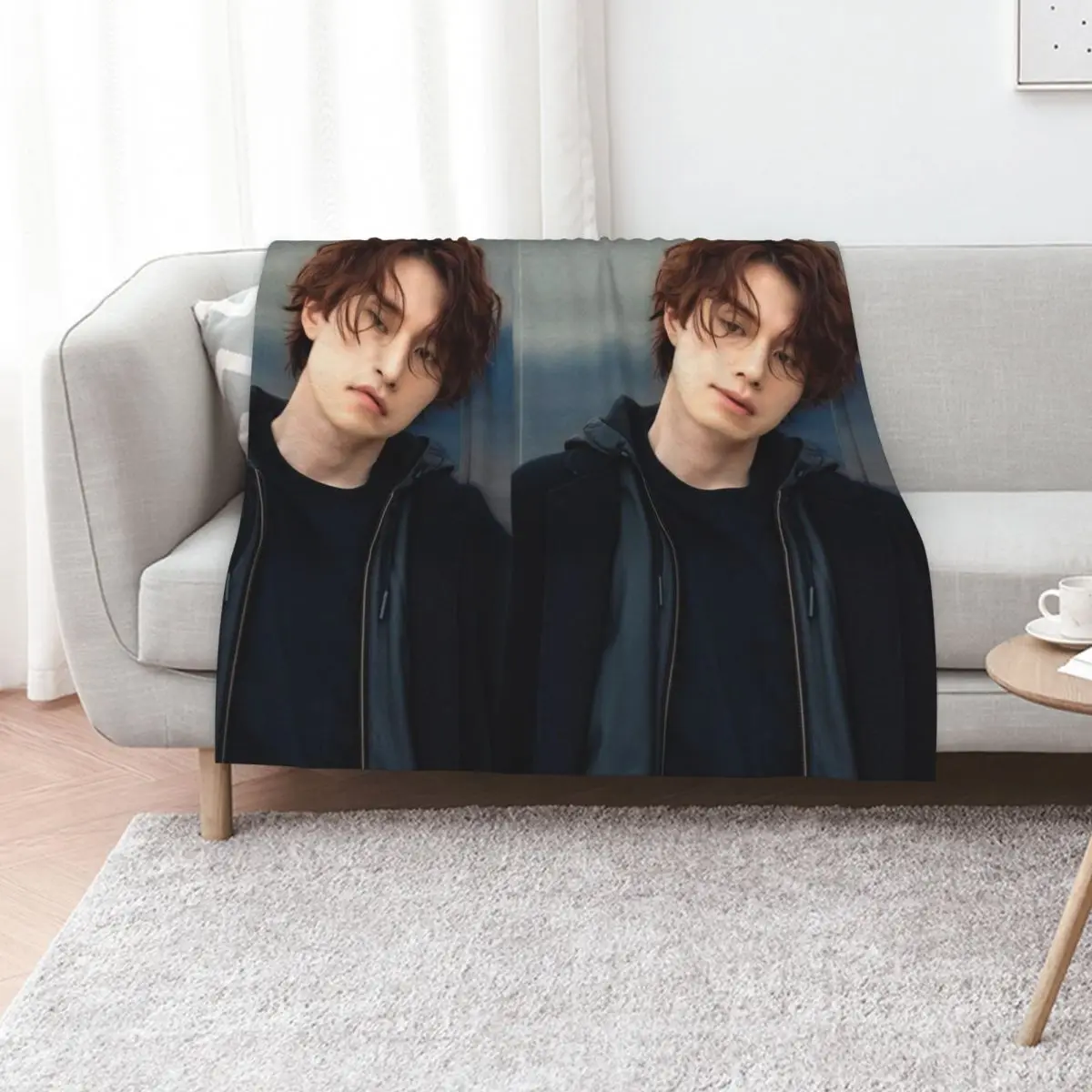 Lee Dong Wook cute Throw Blanket Softest Soft Plush Plaid Bed Luxury valentine gift ideas Thermals For Travel Blankets