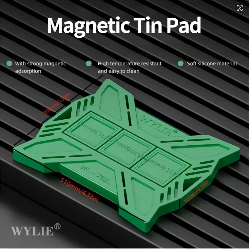 Imagem -03 - Wylie-universal Magnetic Bga Reballing Plataforma Plant Tin Pad para Iphone 615 Cpu ic Retrabalho Adsorção Silicone Mat Wl716l