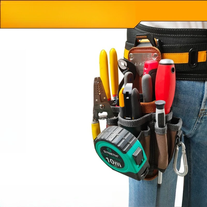 1680D Oxford Heavy‑Duty Tool Storage Pouch, Wear‑Resistant Multi‑Compartment Organizer for Electrician Accessories