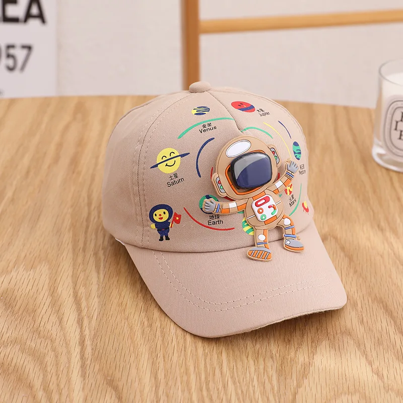 Spring Summer Cotton Cartoon Astronauts Casquette Baseball Cap Adjustable Snapback Hats for Children Boy and Girl 05