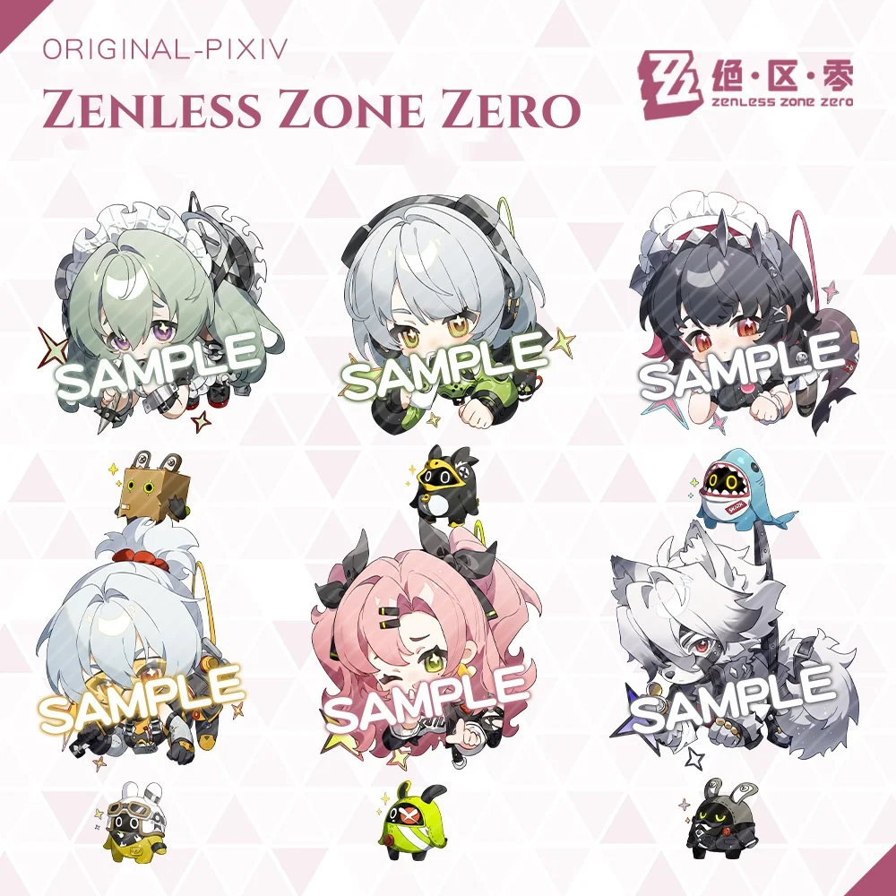 New Zenless Zone Zero Keychain Ellen Joe Hoshimi Miyabi Von Lycaon Nicole Cartoon Anime Cute Pendant Key Ring Jewelry Badge Gift