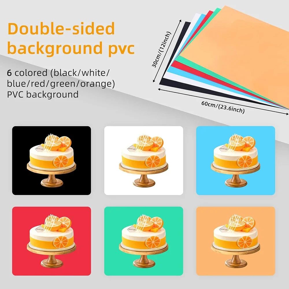 Lightdow Photo Studio Light Box Kit 12"x12"（30x30x30cm） with 120pcs LEDs 6 Backdrops for Photography Portable Dimmable Versatile