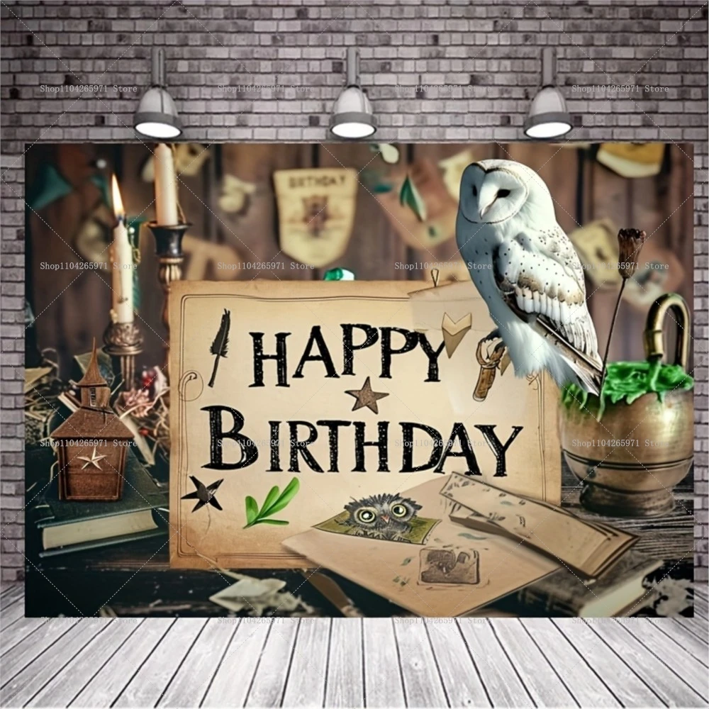 Hogwarts Magic Academy Theme Birthday Party Decoration Harry Potter Kids Gift Backdrop Baby Shower Supplies Photography Props view 4