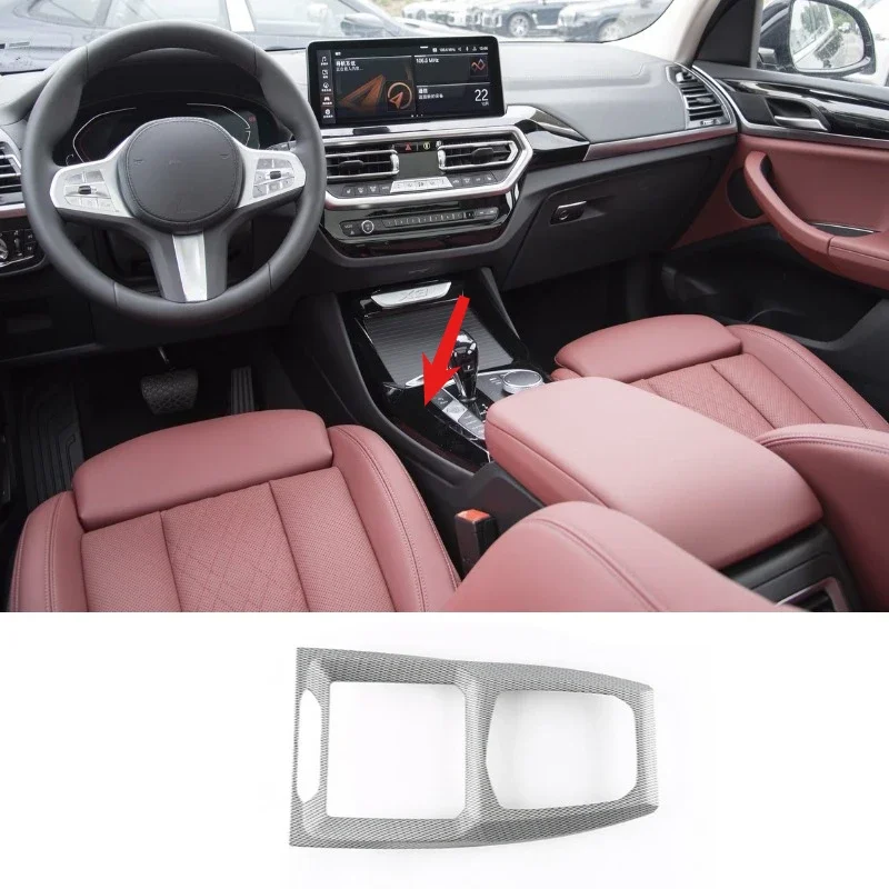 

Interior Car Accessoires ABS Diamond Pattern Car Central Console Gear Shift Panel Cover Trim sticker For BMW X3 G01 2022-2023