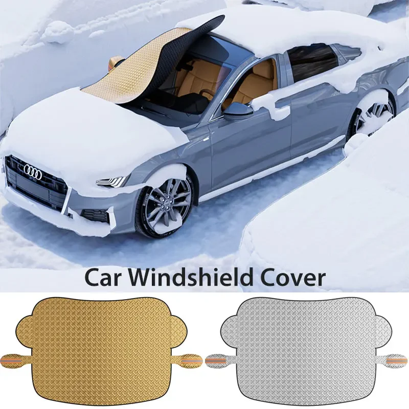 

1Pc Universal Car Front Windshield Cover Auto Sunshade Snow Ice Protection Cover Winter Summer Windshield Shield 145x113cm