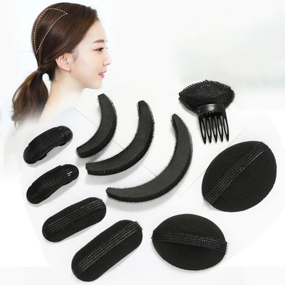 Leve cabelo Bump Clips, Prático Styling Insert Braid Tool para namoro, inserções pretas, 8pcs por conjunto