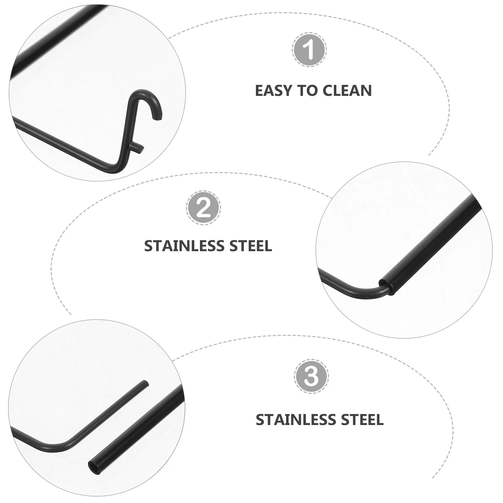 

Roll Holder Pegboard Storage Rack Towel Hangers for Paper Perfboard Hooks Hanging Stainless Steel Kitchen Office