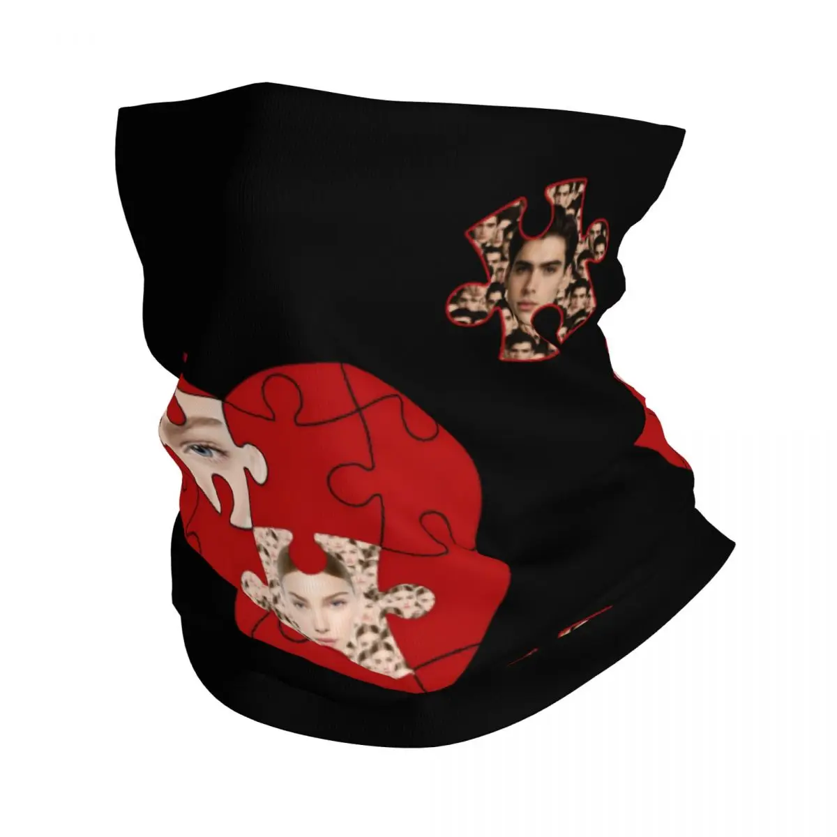 Benutzerdefiniertes Puzzle-Design, individuelles Gesicht, Foto, Halstuch, Damen und Herren, winddicht, Winter, besondere Geschenke, Bandana-Schal zum Radfahren
