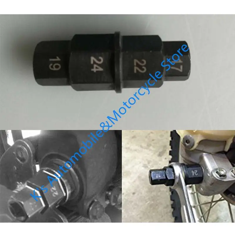 

Q39F 1PC Motorcycle Front Wheel Spindle Removal Sleeve 17 19 22 24mm Hub Allen Spindle Driver Tire Wrench Accessorie
