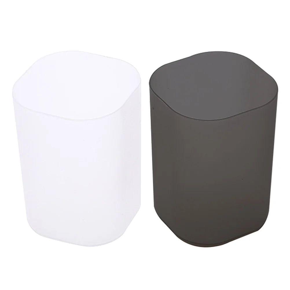 

2 Pcs Round Pen Container Pencil Holder Organizer Makeup Brush Cup Storage Box Desk For Pp