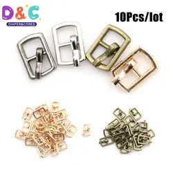 10pcs Mini Doll Metal Buttons 4.5mm Tri-glide Belt Buckle for DIY Doll Bags Shoes Clothes Handmade Clothing Sewing Accessories