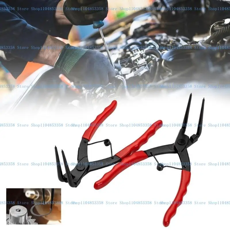 Rings Pliers Long Nose Circlip Motorcycle Removal Tool Clamps Fit for Confined Areas High Carbon Steel Construction - view 4