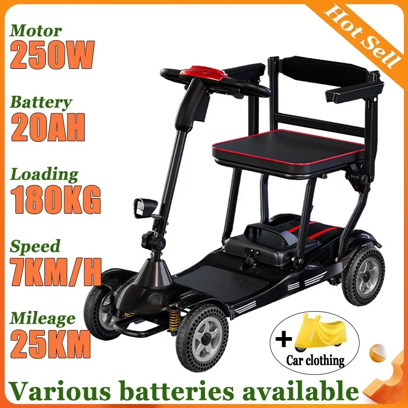

Adult Portable Get on The Plane Comfortable Seat Mobility Scooter Mini Small Flowing Elderly Household Disabled Electric Scooter