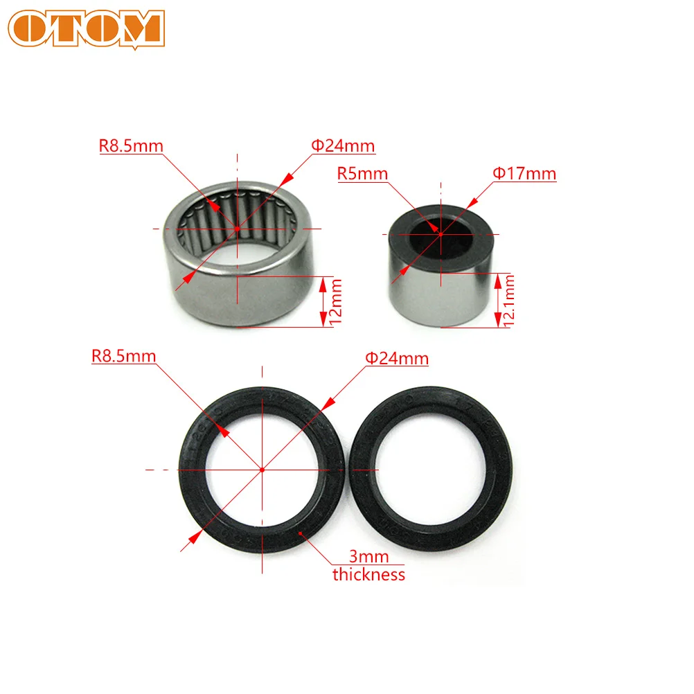 OTOM Motorcycle Oil Seal Needle Bearing Sleeve Kit For YAMAHA YZ250F YZ450F WR250 WR450F YZ250FX Rear Shock Absorber Repair Part