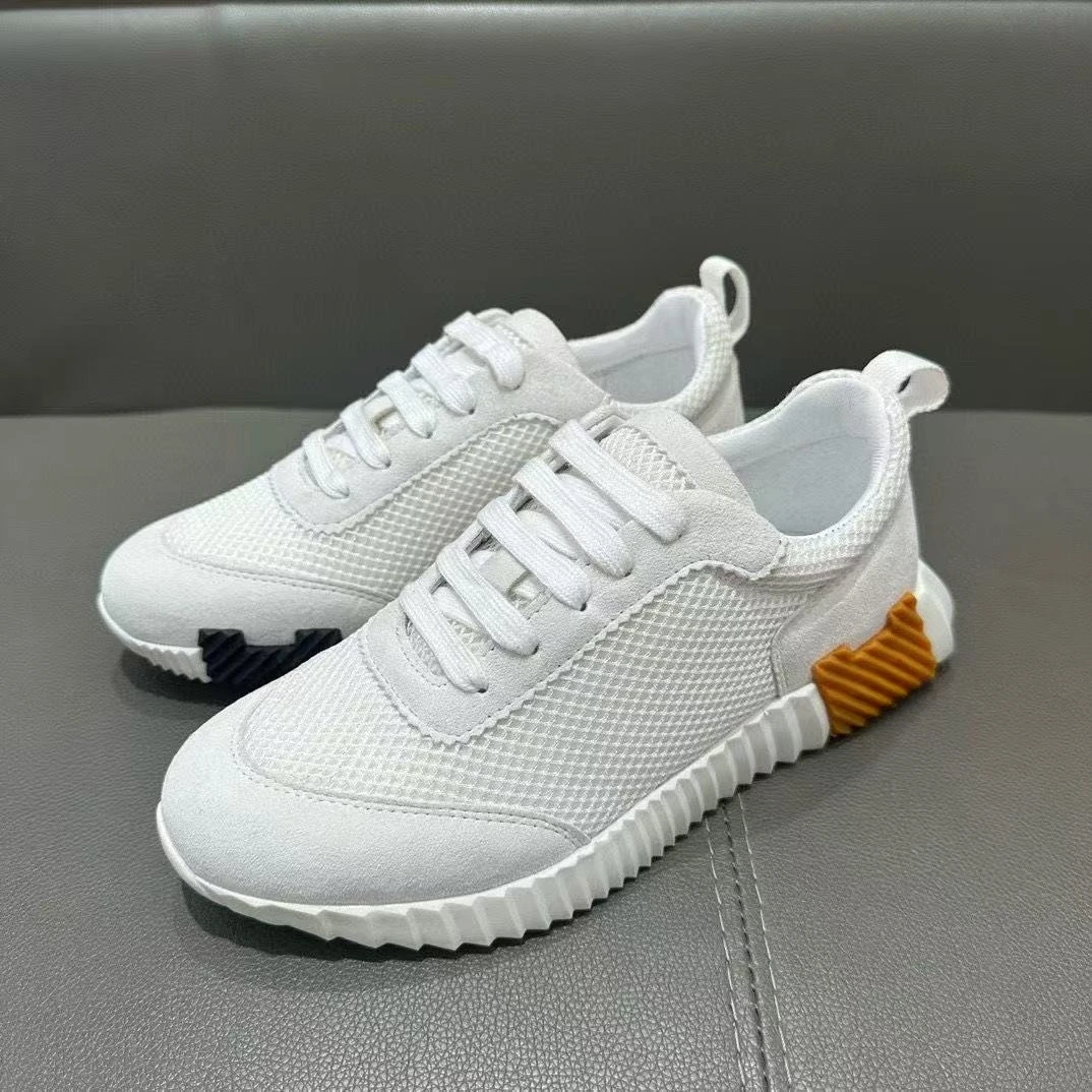 26SS  Men's Casual Leather Running Shoes Breathable Low-Top Sneakers Black Comfortable Anti-Odor Rubber Sole All-Season Wear