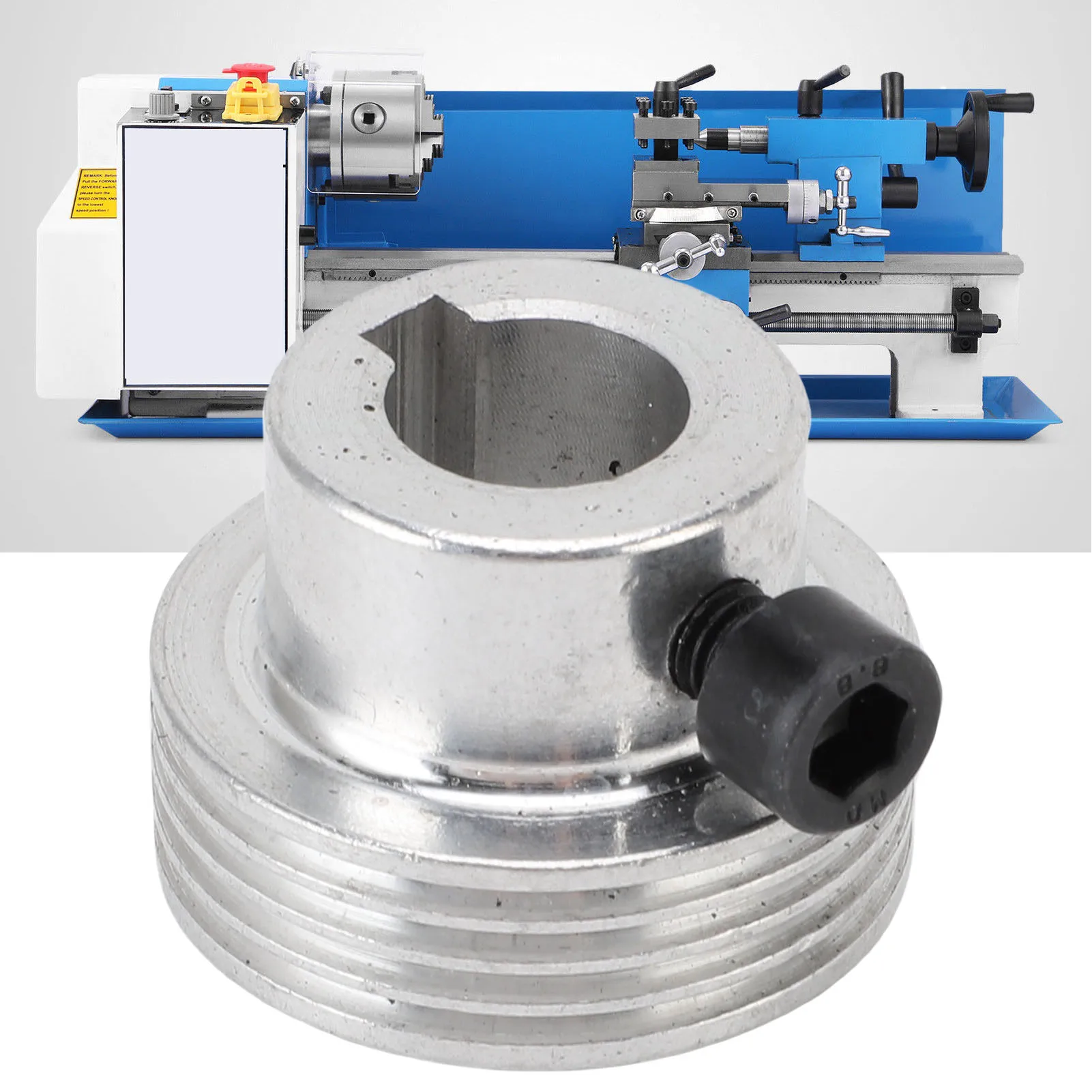 

Motor Belt Drive Wheel Standard Size Motor Belt Drive Gear Aluminum Lightweight Replacement for 220x600 220x750 for Mini Lathe