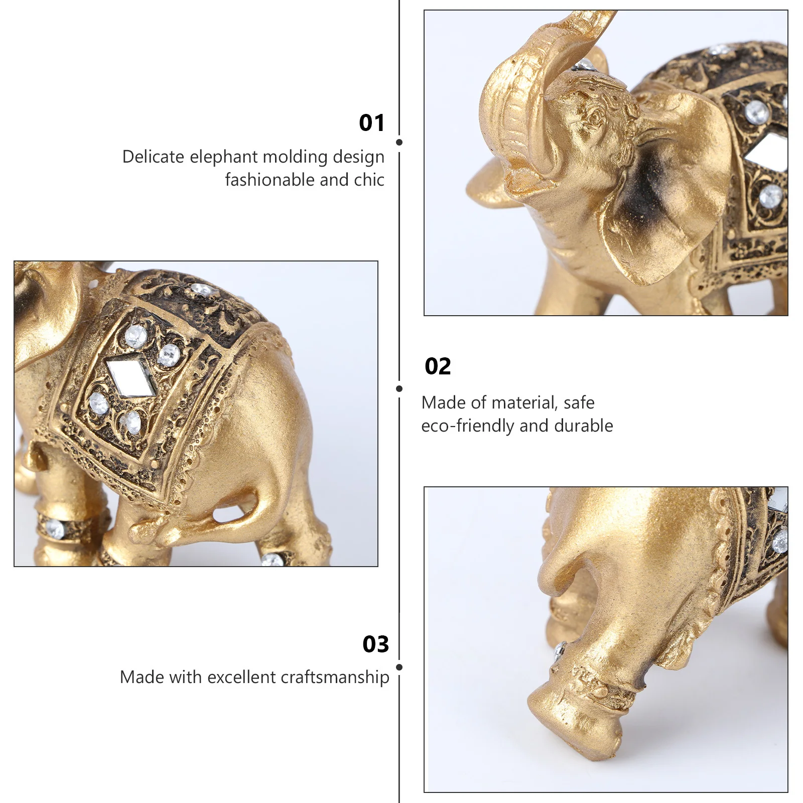 

Elephant for Women Cute Figurines Miniature Decorations Creative Adornment Wine Cabinet