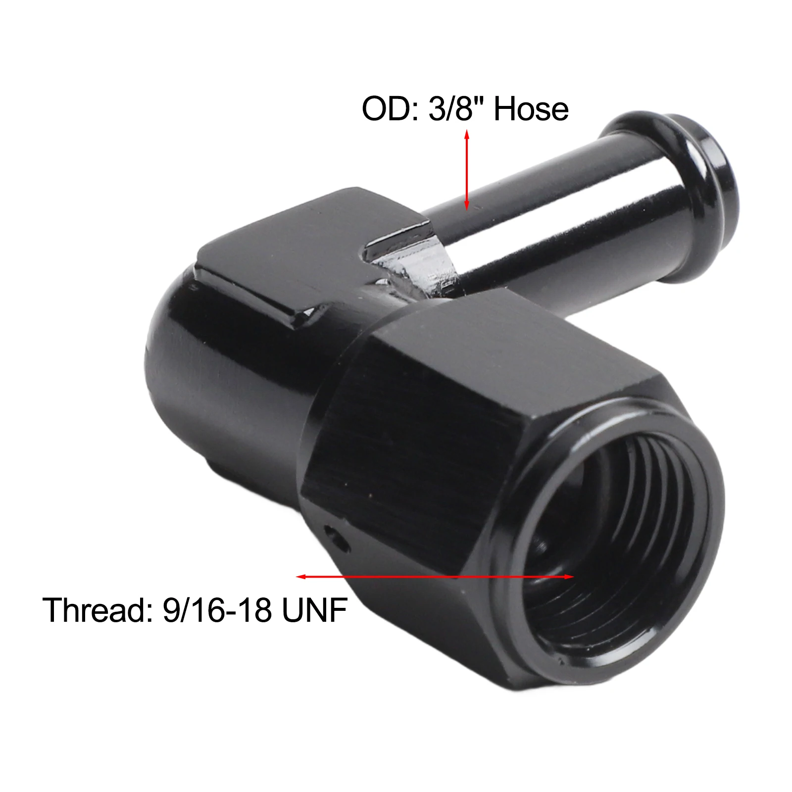 

10mm 6AN Fitting Adapter 90 Degree Swivel Fitting Automotive Fitting Anodized Black Finish Automotive Applications